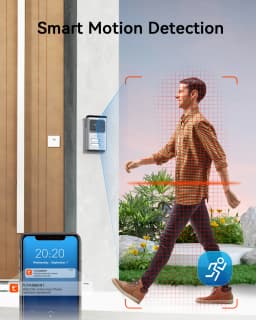 TMEZON 2-Wire WiFi Video Doorphone Doorbell Intercom 7 Inch 1080P Touchscreen Monitor APP/Swipe/Card 4in1 Unlock Tuya App MZ-M730+MZ-E20