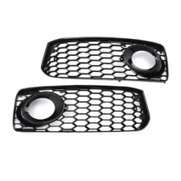 Black Honeycomb Mesh Fog Light Grille Cover For Audi A5 S-Line S5 B8 RS5 2008-12