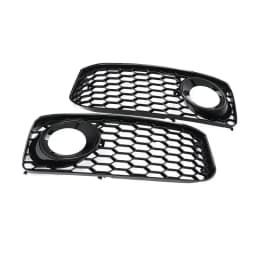 Black Honeycomb Mesh Fog Light Grille Cover For Audi A5 S-Line S5 B8 RS5 2008-12
