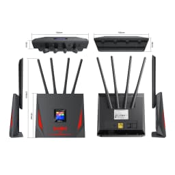 KuWfi 4G LTE Router CAT4 300Mbps Wifi Router 4G Modem with Free SIM Card RJ45 WAN LAN External Antenna Support 10 Users Connect