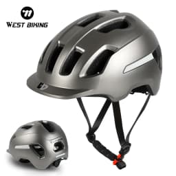 WEST BIKING Couple Bicycle Reflective Helmet Electric Scooter MTB Cruisers Bike Motorcycle Men Women CE Certified Cycling Helmet