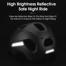 WEST BIKING Couple Bicycle Reflective Helmet Electric Scooter MTB Cruisers Bike Motorcycle Men Women CE Certified Cycling Helmet