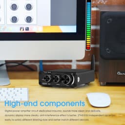 Nobsound Mini TPA3116 Bluetooth 5.0 Recevier HiFi Digital Amplifier Home Desktop Audio Power Amp With Treble Bass 50W×2