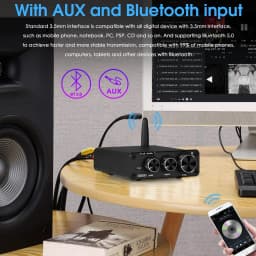 Nobsound Mini TPA3116 Bluetooth 5.0 Recevier HiFi Digital Amplifier Home Desktop Audio Power Amp With Treble Bass 50W×2