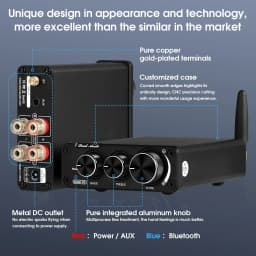 Nobsound Mini TPA3116 Bluetooth 5.0 Recevier HiFi Digital Amplifier Home Desktop Audio Power Amp With Treble Bass 50W×2