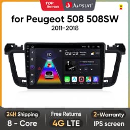 Junsun For Peugeot 508 508SW 2011 - 2018 Car Radio wireless CarPlay Android Auto car intelligent systems No 2 din 2din DVD