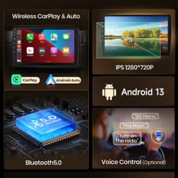 Junsun Wireless CarPlay Android Auto Car Radio for Renault Trafic 3 2014 2015 2016 -2021 RDS GPS 4G WIFI Multimedia autoradio