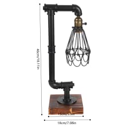 Retro Industrial Table Lamp Metal Water Pipe Desk Decor Lights Loft Study Room Bedroom Night Lighting Fixture 220V E27