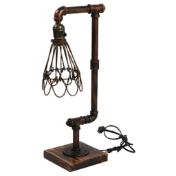 Retro Industrial Table Lamp Metal Water Pipe Desk Decor Lights Loft Study Room Bedroom Night Lighting Fixture 220V E27