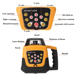 Automatic Self Levelling Machine 635nm Red Laser Line Opeartion Modes Rotating Direction Speed Angle Adjustable Laser Level 500m