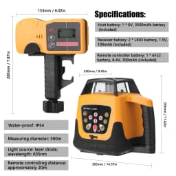 Automatic Self Levelling Machine 635nm Red Laser Line Opeartion Modes Rotating Direction Speed Angle Adjustable Laser Level 500m