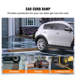 SucceBuy 1/2/3 Packs Cable Protector Ramp Curb Rubber Driveway Threshold Bridge Expandable Ramp for Loading Dock Garage Sidewalk