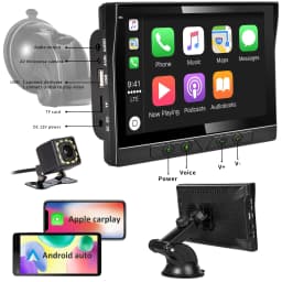 ESSGOO CarPlay Android Auto Car Radio Multimedia Video Player 7inch Portable Touch Screen With USB AUX For Rear View Camera