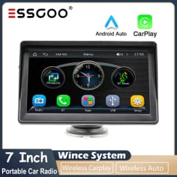 ESSGOO CarPlay Android Auto Car Radio Multimedia Video Player 7inch Portable Touch Screen With USB AUX For Rear View Camera