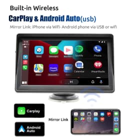 ESSGOO CarPlay Android Auto Car Radio Multimedia Video Player 7inch Portable Touch Screen With USB AUX For Rear View Camera