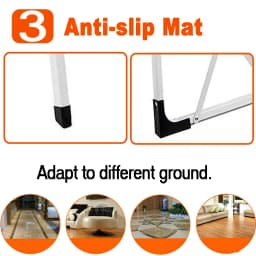 Foldable 3 Step Ladder with Handrails, Steel, Large Size Pedal, Anti-Slip Feet, 150 Kg Capacity, Easy to Store, for Home Kitchen