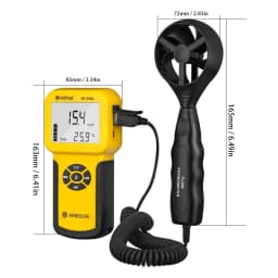 0.3~30m/s Wind Speed Sensor HoldPeak HP-826A Digital Anemometer Air Volume Measure Instrument Handheld Tester
