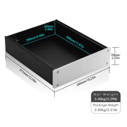 Nobsound Aluminum Chassis for DIY Amplifier Housing DAC Metal Housing Amplifier Case