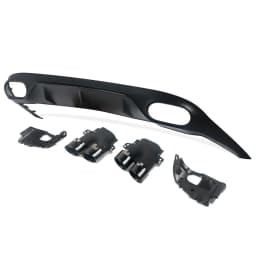 MagicKit AMG E53 Look For Mercedes E-Class C238 Coupe A238 Gloss Black Car Rear Diffuser+Tailpipes Tips