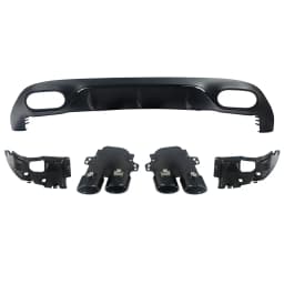 MagicKit AMG E53 Look For Mercedes E-Class C238 Coupe A238 Gloss Black Car Rear Diffuser+Tailpipes Tips