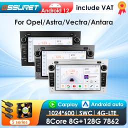 8G 128G Android 12 Car Radio For Opel Astra H J 2004 Vectra Vauxhall Antara Zafira Corsa C D Vivaro Meriva 4G Carplay GPS Player