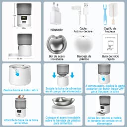 Automatic Pet Feeder 4L Automatic Cat Food Dispenser Smart Control Bug and Snag Resistant Cat Dog Timer Feeder
