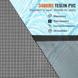 SucceBuy Pool Fence Pool Fences for Inground Pools Removable Child Safety Fencing Teslin PVC Fence Mesh Protects Kids and Pets