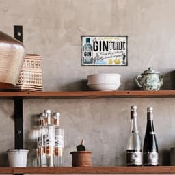 Putuo Decor Gin Tin Sign, It Is the Right Time for a Gintonic Choose the Number One , Wall Art Decor for Kitchen Bar Pub Club