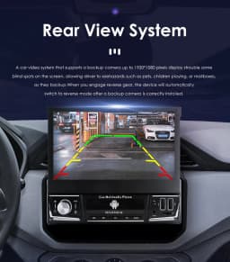 1 Din 7" Carplay Android 12 Car Radio For Universal Head Unit Retractable Screen Multimedia Video Player GPS Navi USB RDS
