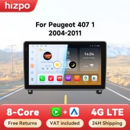 Hizpo Car Radio For Peugeot 407 1 2004-2008 2009 2010 2011 Wireless CarPlay Android Auto Multimedia No 2 din 2din DVD Autoradio