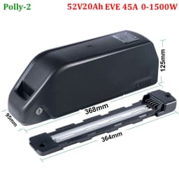 Polly 18650 21700 EBike Battery 48V 52V 25Ah 60V 36V 20Ah Electric Bicycle Bateria Pack for 2000W 1500W 1000W 500W 350W 250W