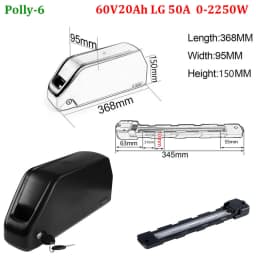 Polly 18650 21700 EBike Battery 48V 52V 25Ah 60V 36V 20Ah Electric Bicycle Bateria Pack for 2000W 1500W 1000W 500W 350W 250W