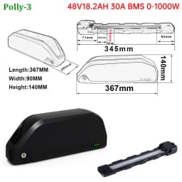 Polly 18650 21700 EBike Battery 48V 52V 25Ah 60V 36V 20Ah Electric Bicycle Bateria Pack for 2000W 1500W 1000W 500W 350W 250W