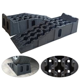 Donened Pack of 2 Plastic Loading Ramps Heavy Duty Car Ramps up to 16,000 lbs Universal Loading Ramps for Cars and Vehicles