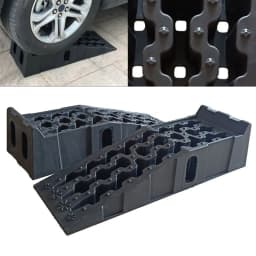 Donened Pack of 2 Plastic Loading Ramps Heavy Duty Car Ramps up to 16,000 lbs Universal Loading Ramps for Cars and Vehicles