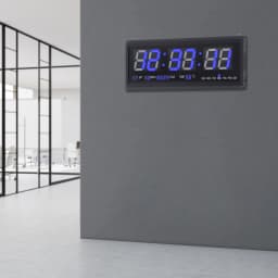SanBouSi LED Digital Wall Clock 48 cm Calendar Clock Temperature Wall Clocks Digital Clock Number Display Table Clock for Room K