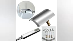 5 Hole Bathroom Bathtub Faucet Chrome Tub Sink Tap w/Hand Shower