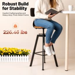 2pcs Bar Stool Wood Bar Chair Height Adjustable Bar Stool Kitchen Bar Chairs with Backrest Dining Table and Chairs Bar