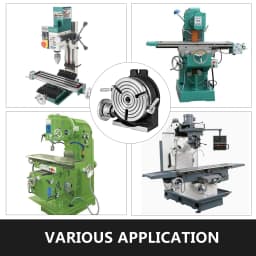 SucceBuy Rotary Table 8 Inch/200 MM Horizontal Vertical MT-3 Rotary Table 3-Slot / 4-Slot for Milling 360° Precision Working