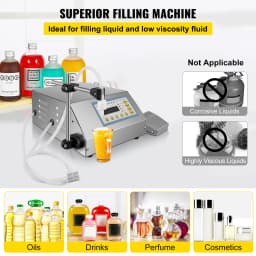 SucceBuy Liquid Filling Machine 5-3500 ml GFK160 Digital Control Water Drink Perfume Cosmetics Juice Milk Small Bottle Filler