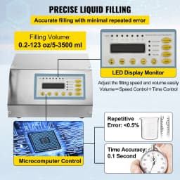 SucceBuy Liquid Filling Machine 5-3500 ml GFK160 Digital Control Water Drink Perfume Cosmetics Juice Milk Small Bottle Filler