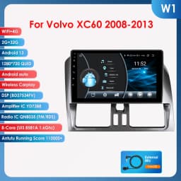 OSSURET 2Din Carplay Android Car Radio For Volvo XC60 2008-2017 Car Multimedia Player Navigation GPS Autoradio 4G-LET DSP 7862