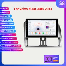 OSSURET 2Din Carplay Android Car Radio For Volvo XC60 2008-2017 Car Multimedia Player Navigation GPS Autoradio 4G-LET DSP 7862