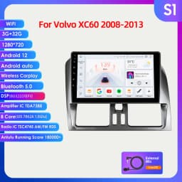 OSSURET 2Din Carplay Android Car Radio For Volvo XC60 2008-2017 Car Multimedia Player Navigation GPS Autoradio 4G-LET DSP 7862