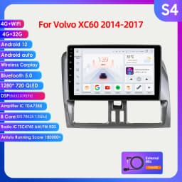 OSSURET 2Din Carplay Android Car Radio For Volvo XC60 2008-2017 Car Multimedia Player Navigation GPS Autoradio 4G-LET DSP 7862
