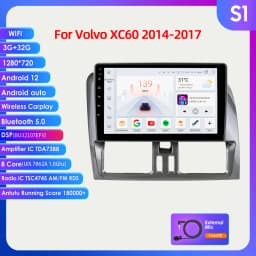OSSURET 2Din Carplay Android Car Radio For Volvo XC60 2008-2017 Car Multimedia Player Navigation GPS Autoradio 4G-LET DSP 7862