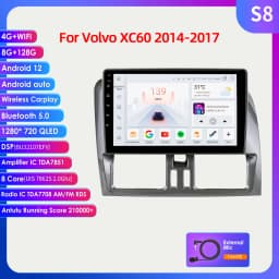 OSSURET 2Din Carplay Android Car Radio For Volvo XC60 2008-2017 Car Multimedia Player Navigation GPS Autoradio 4G-LET DSP 7862
