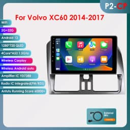 OSSURET 2Din Carplay Android Car Radio For Volvo XC60 2008-2017 Car Multimedia Player Navigation GPS Autoradio 4G-LET DSP 7862