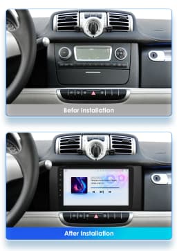 OSSURET 2Din CarPlay Android Car Radio For Smart Fortwo 451 2010-2015 Car Multimedia Video Player GPS 4G-LET autoradio RDS 7862