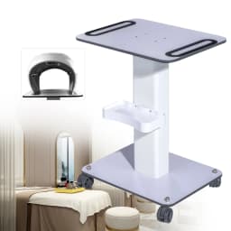 Bymaocar 360° Salon Trolley Stand For Beauty Machine Super Large Table Organizer Stand SPA Rolling Cart